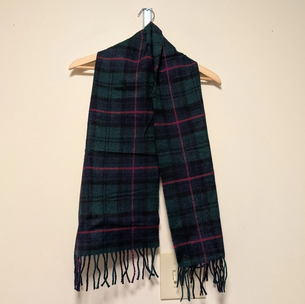 James Pringle Weavers Lambswool Tartan Scarf Scotland Plaid